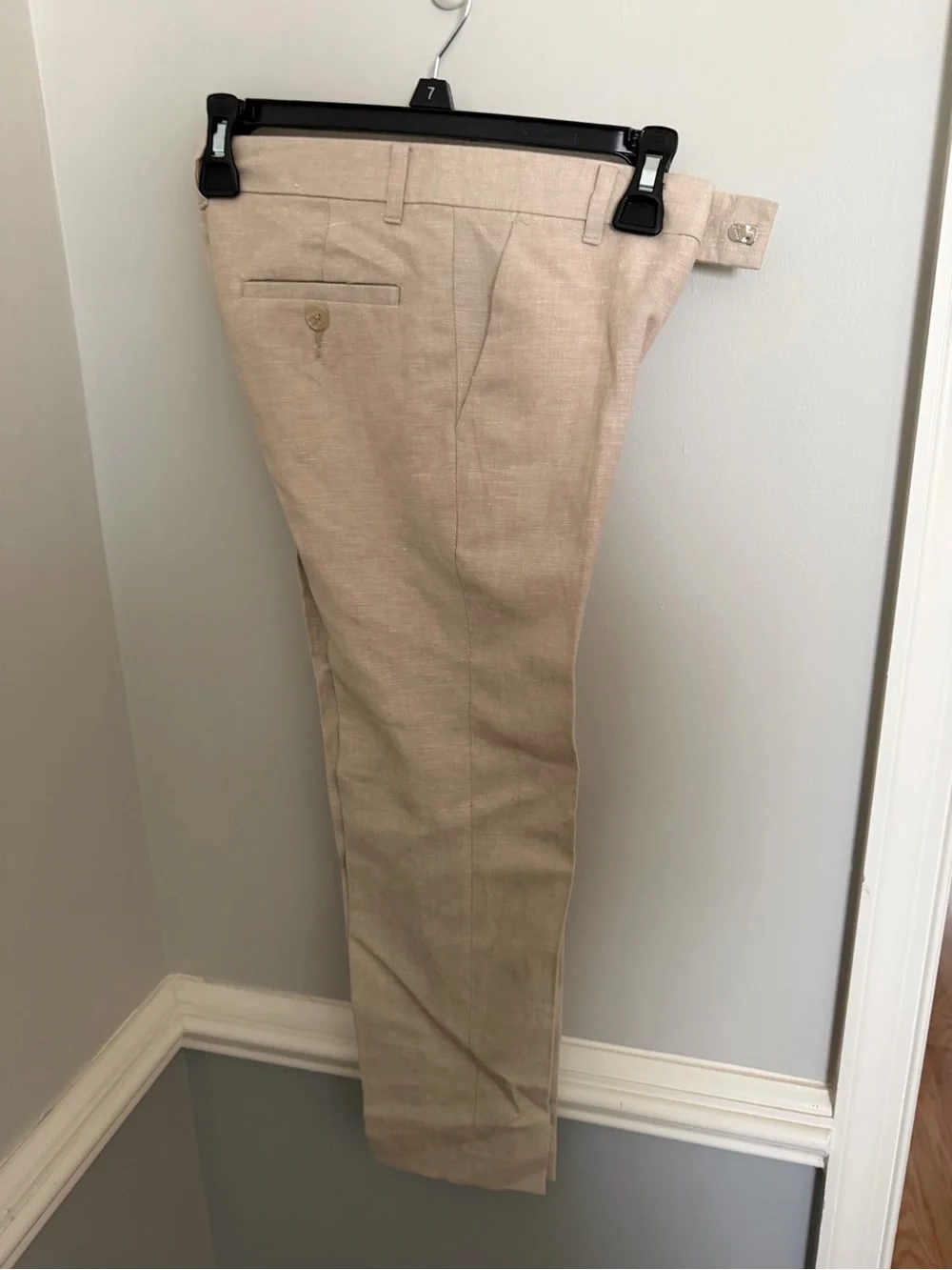 Boy’s  Beige Dress Pants - Tailored Fit Size 8